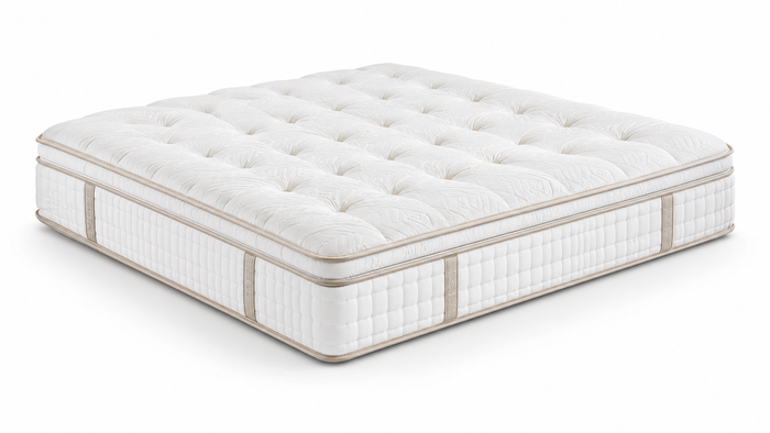 Premium mattress on a white background