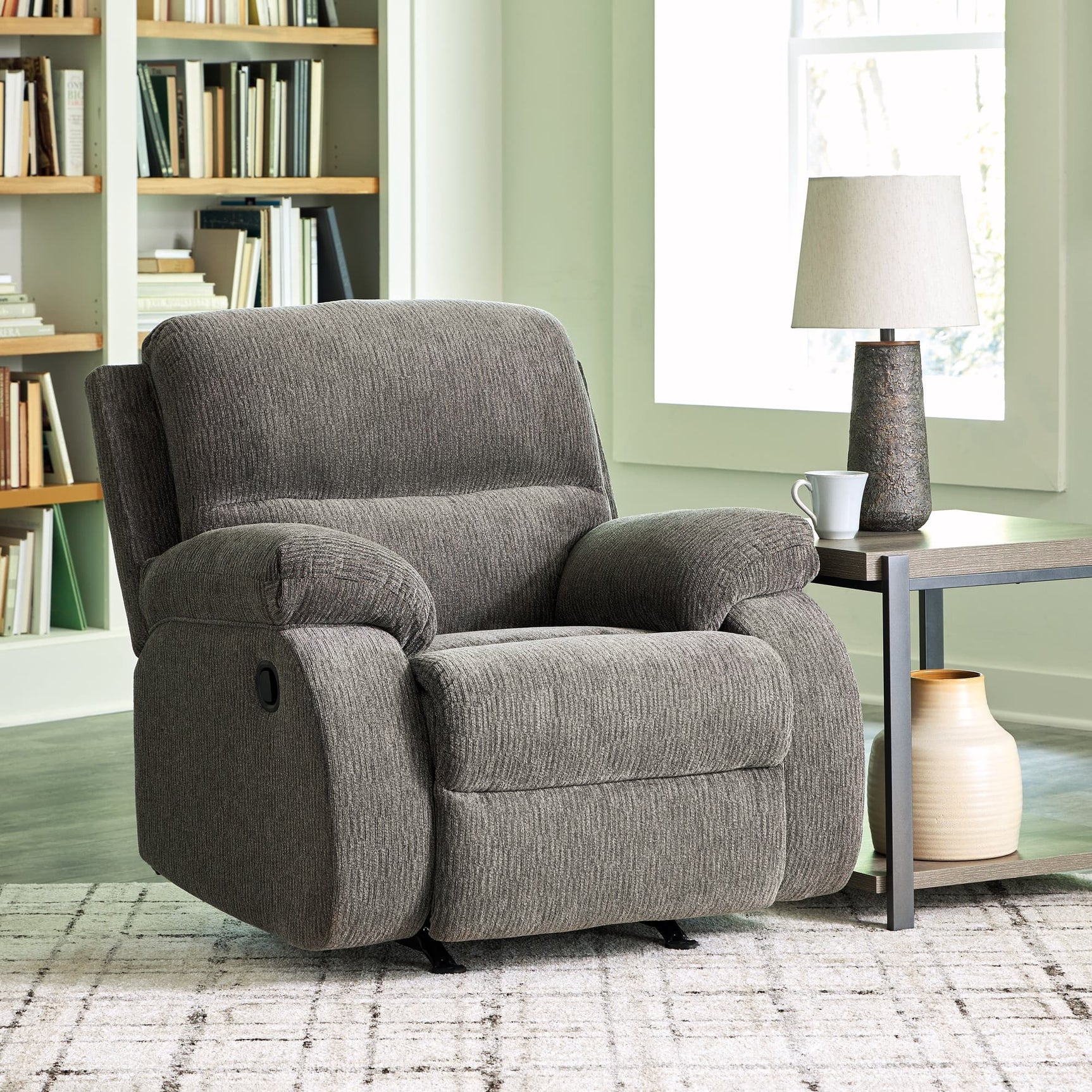 Scranto Brindle Microfiber Recliner chair main view