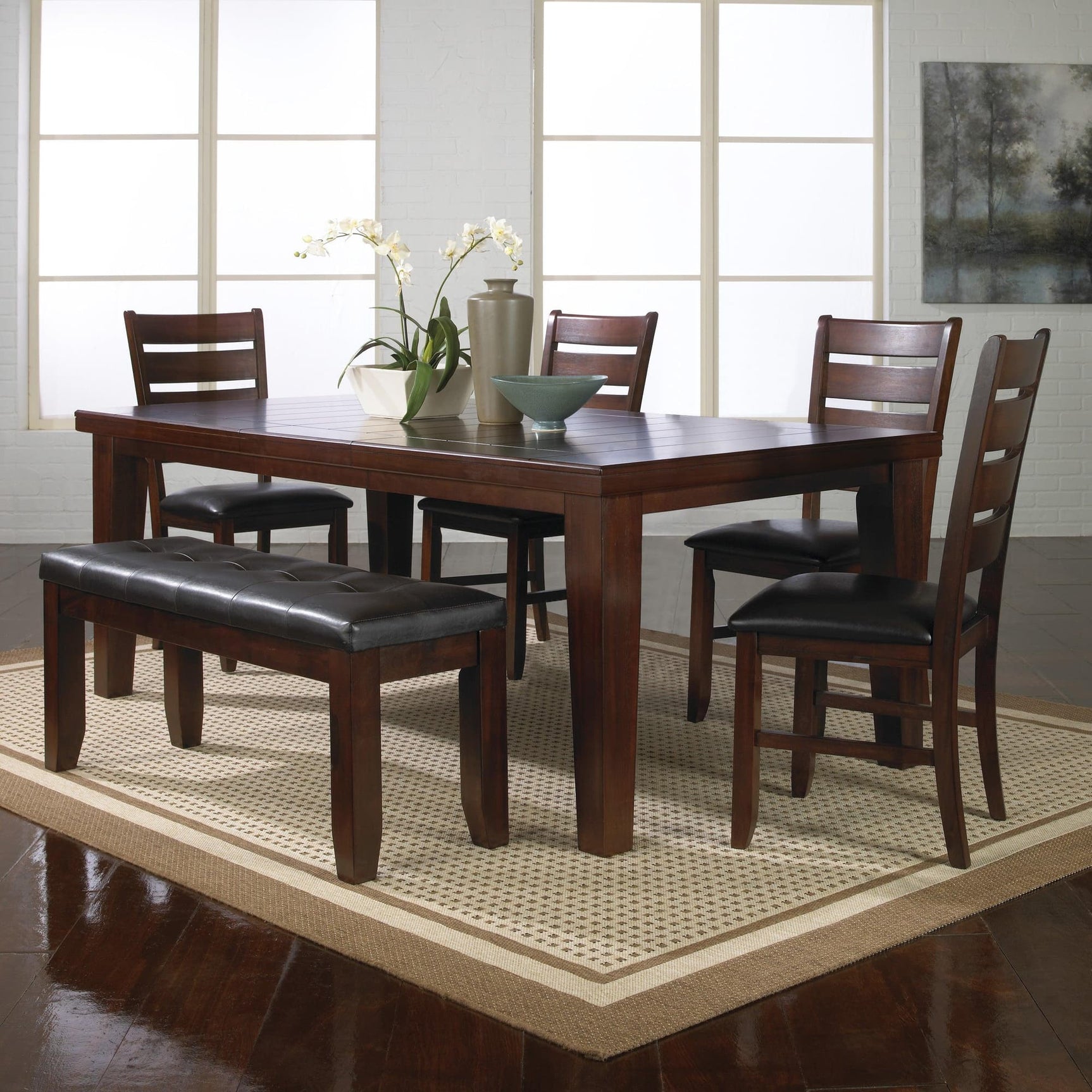 Bardstown Cherry Brown Extendable Dining Room Set main view