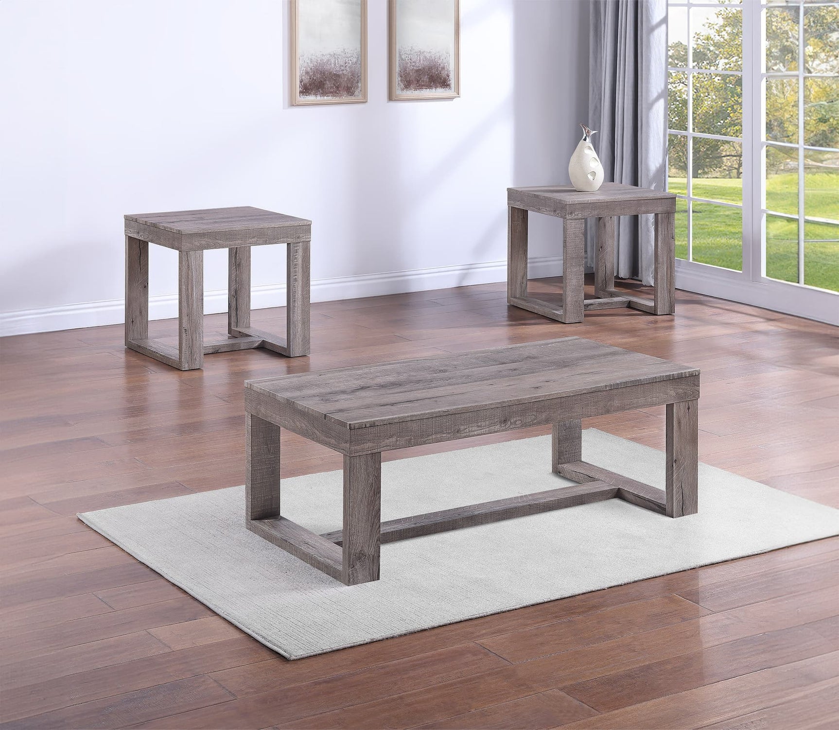 Knott Gray Coffee Table Set top view