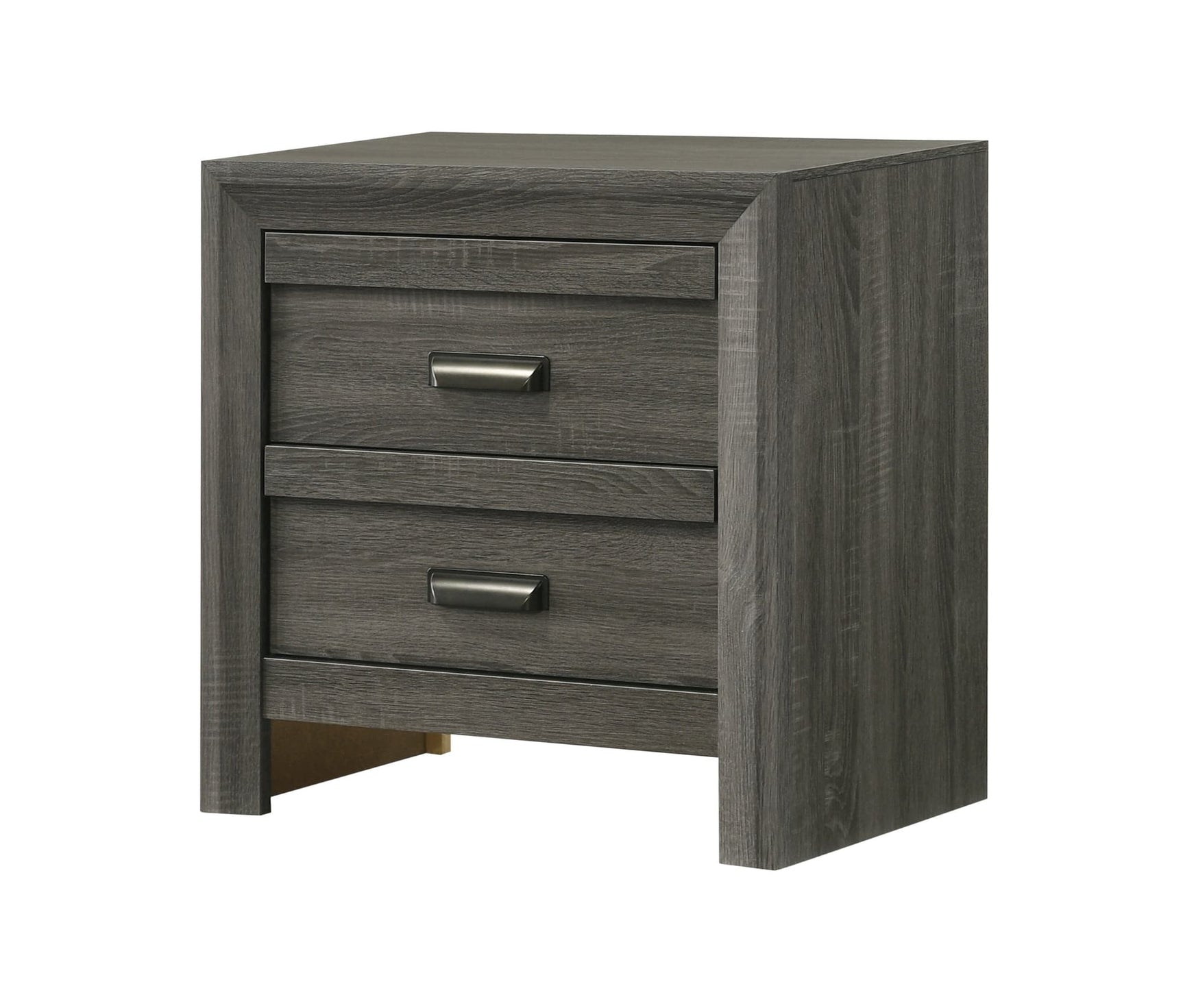 Valor Gray Nightstand front view