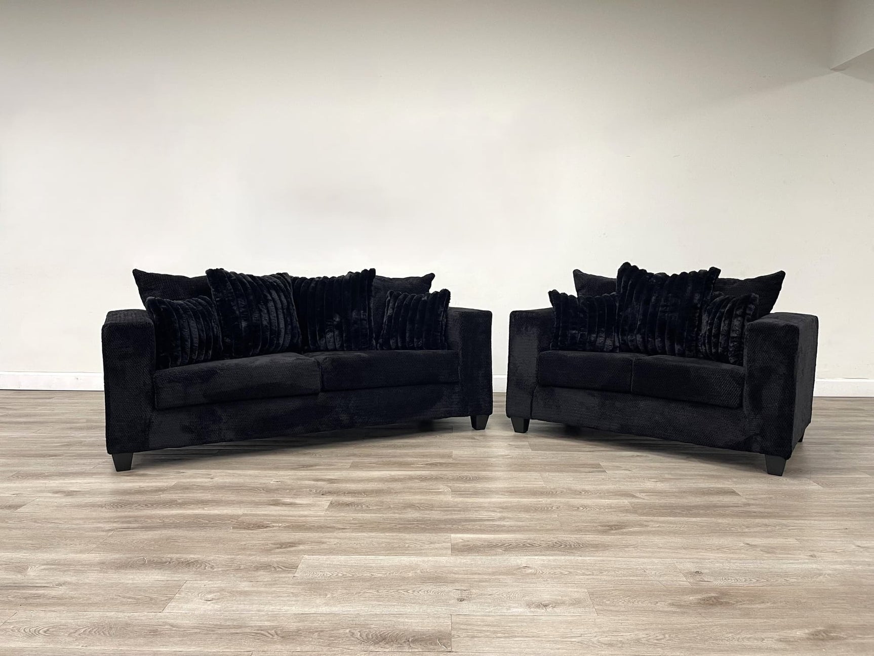 Kaf Black Living Room Set main front view