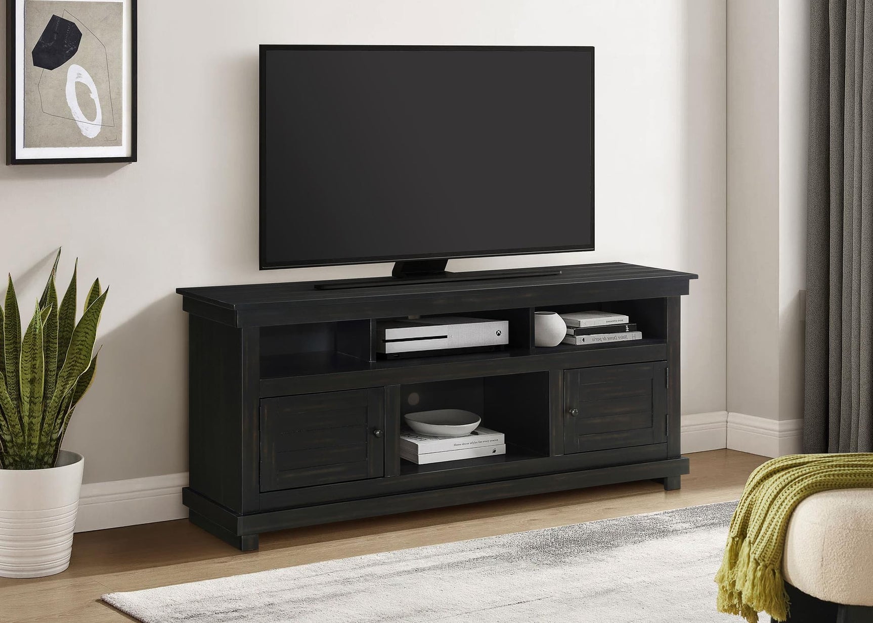 Payne 60-inch Java TV Stand Media Console front view