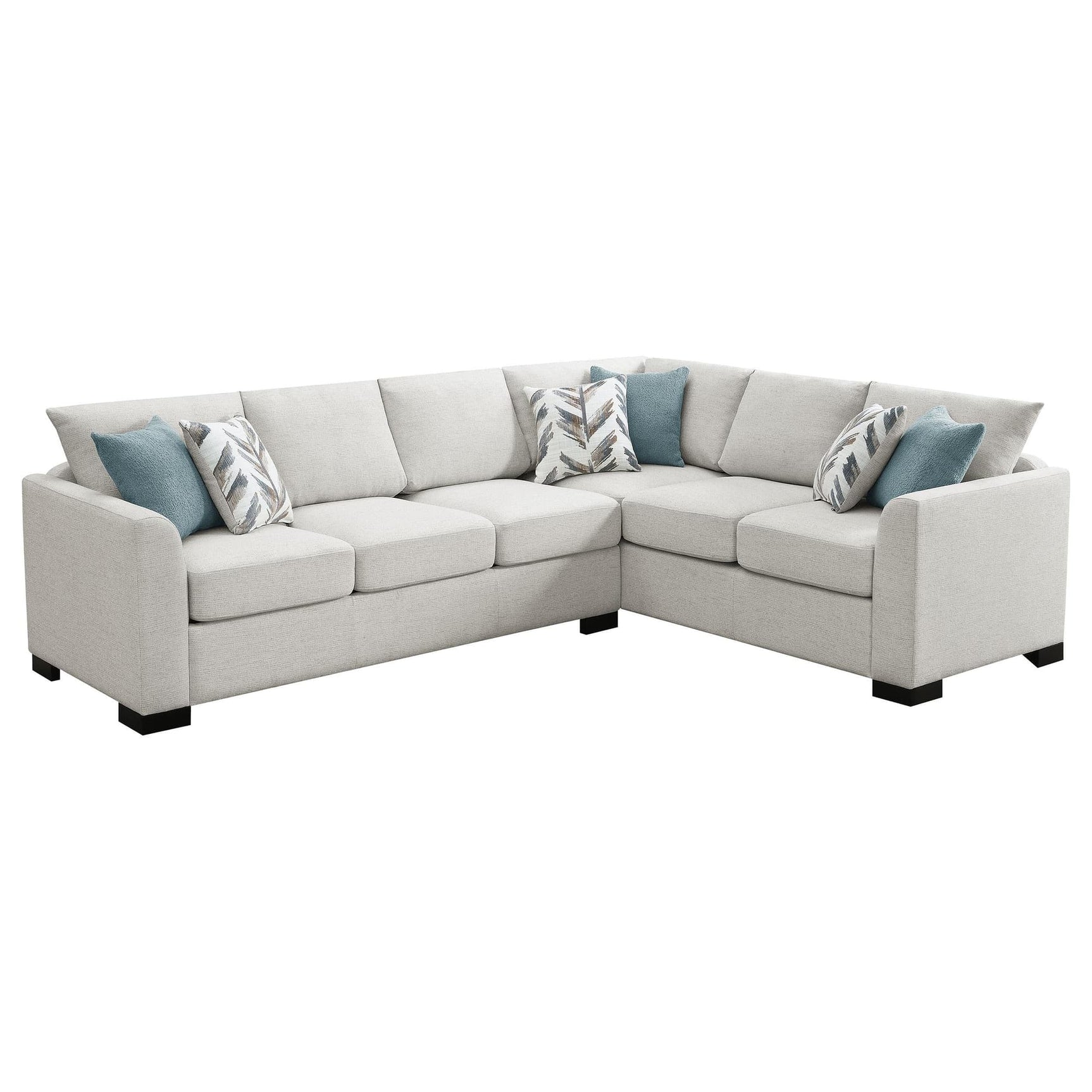 Tubasa Light Gray Sectional sofa front view
