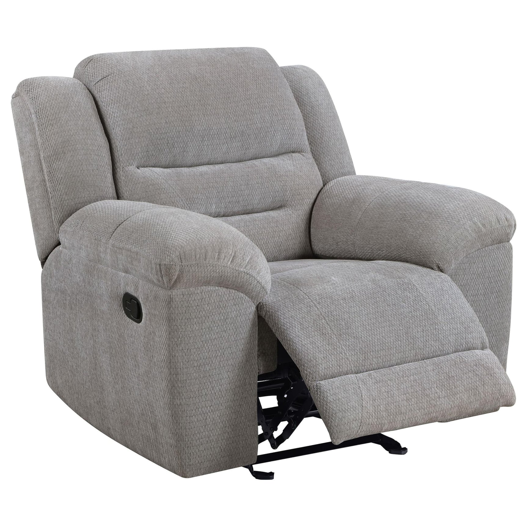 Grimm Gray Recliner Front View