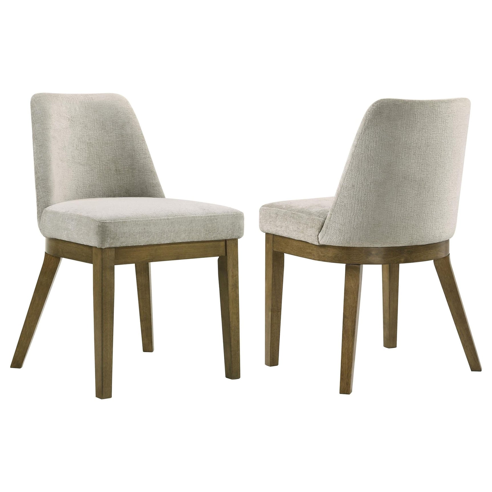 Castlewood brown oak upholstered dining chair front view
