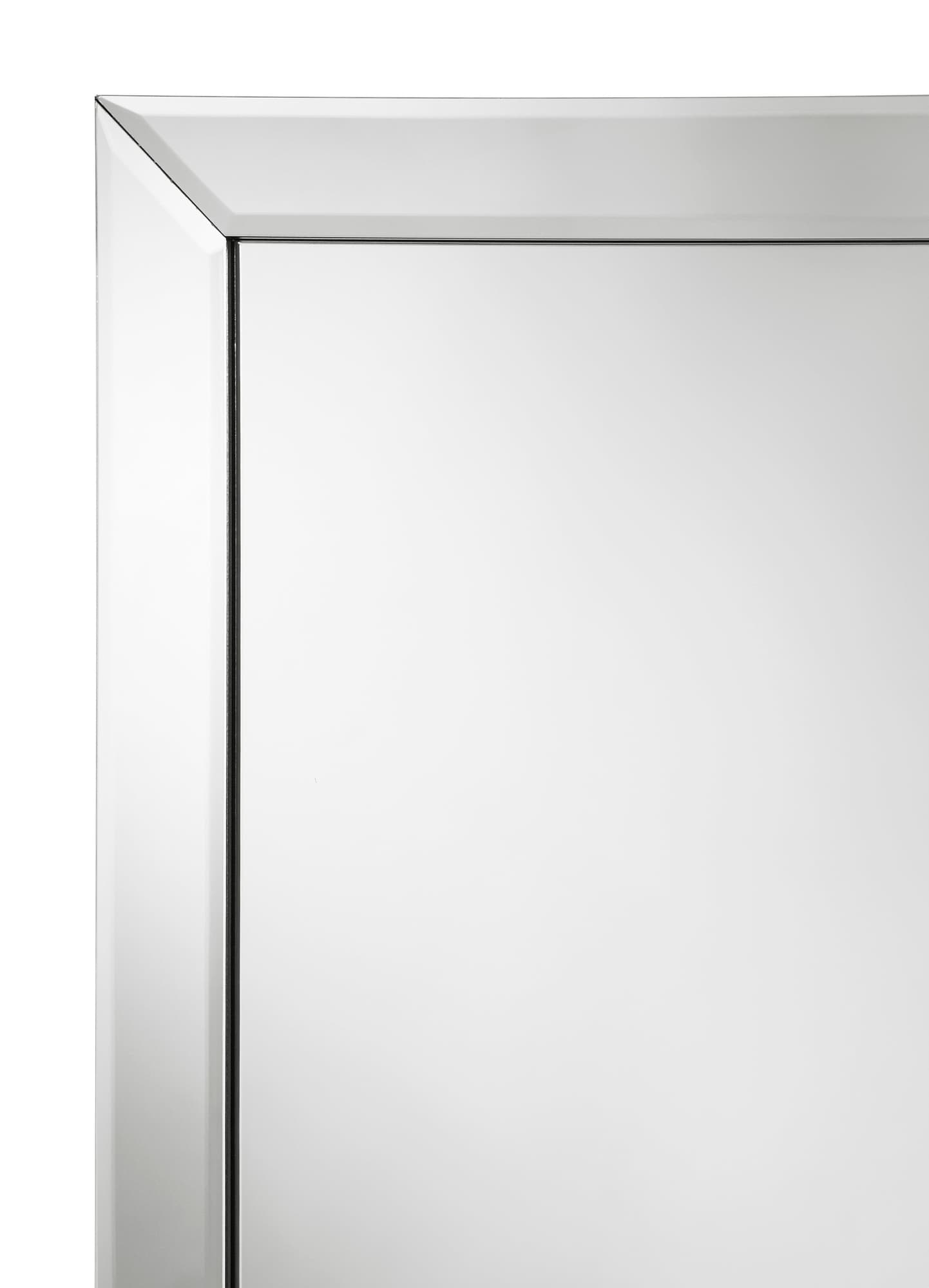 Soline Rectangle Cheval Mirror with beveled edge angled view