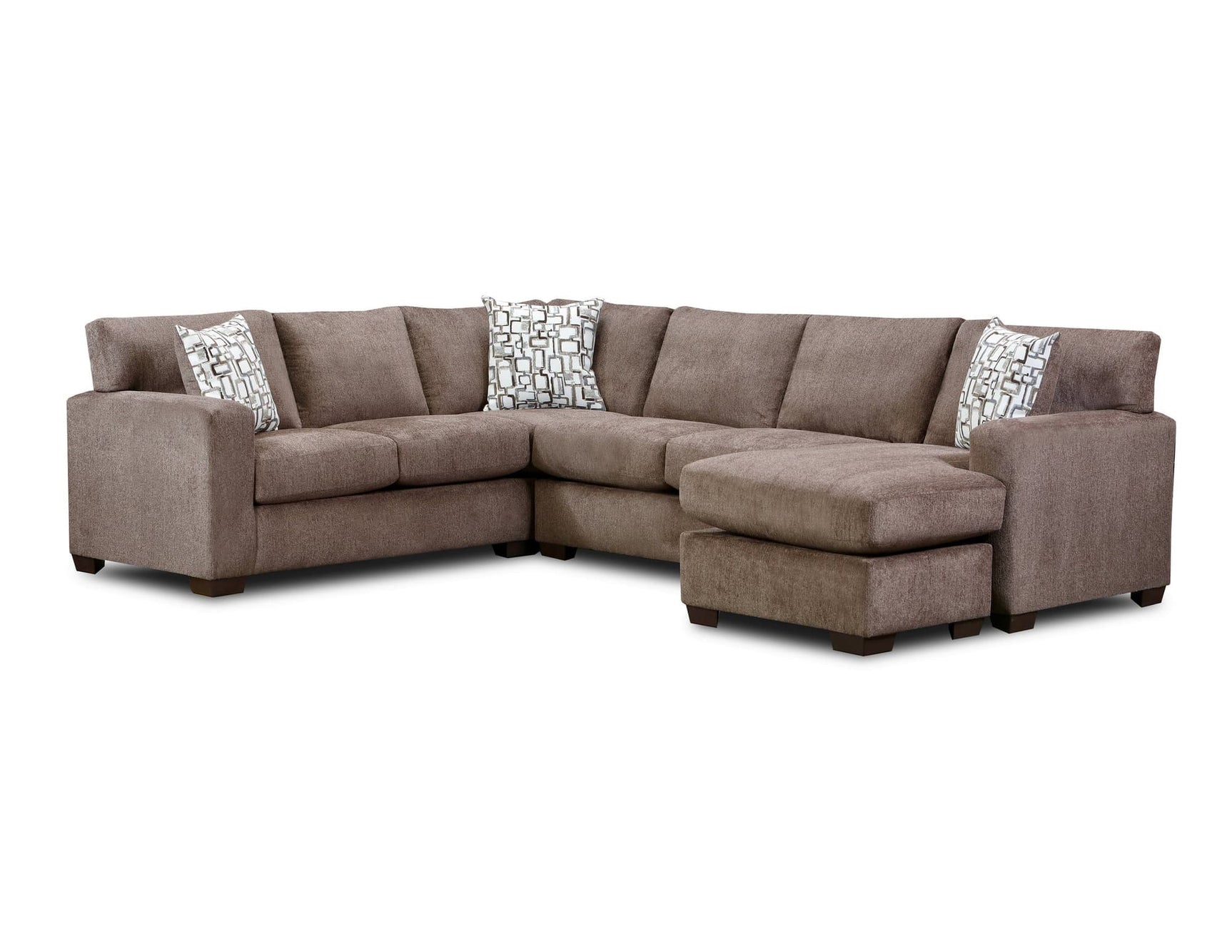 Hundy Brown Sectional sofa front view
