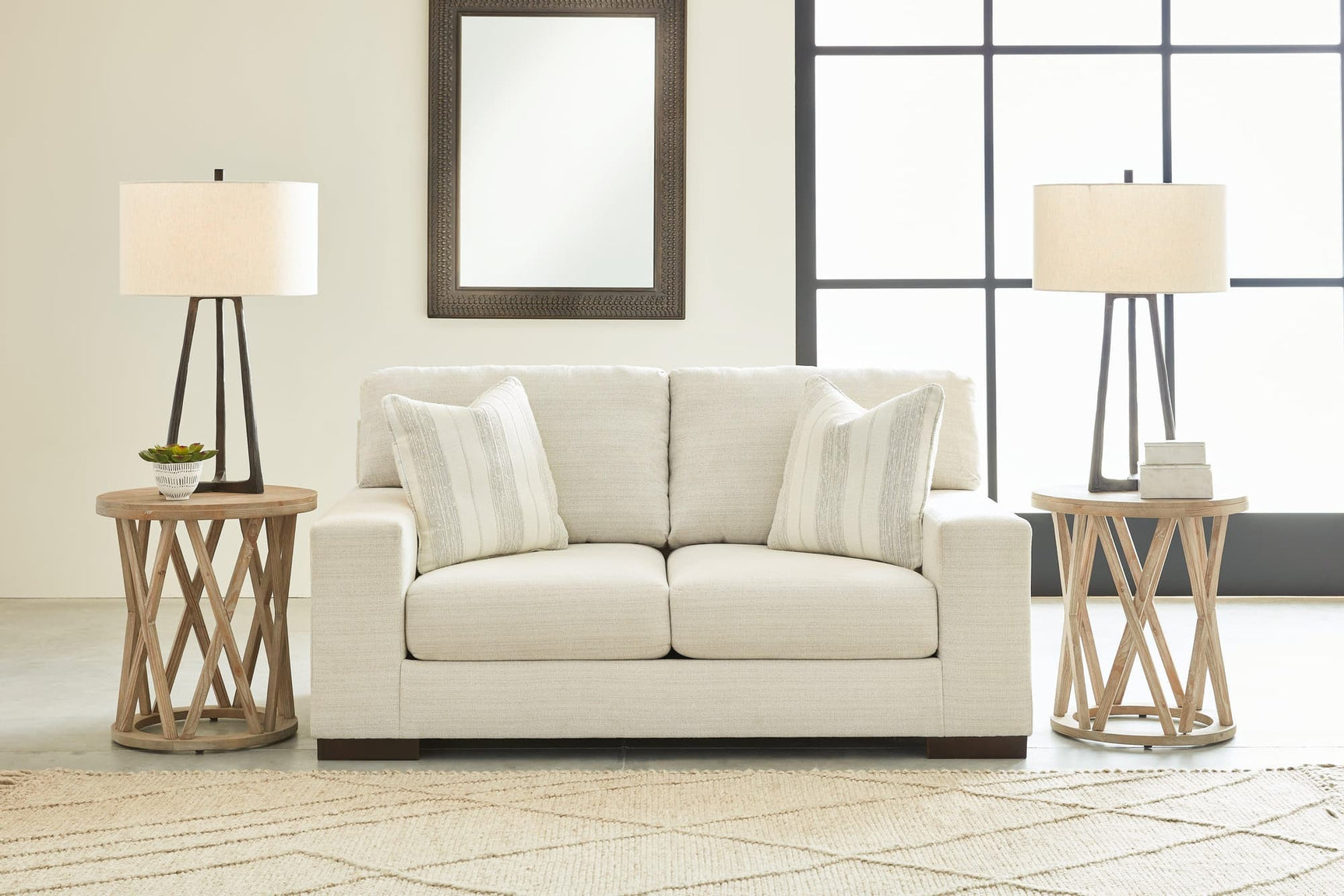 Maggie Birch Chenille Loveseat front angle view