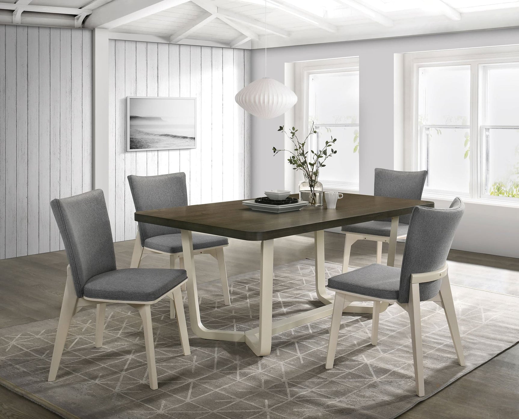 Biloxi Gray Brown 71-inch Rectangular Dining Set main view