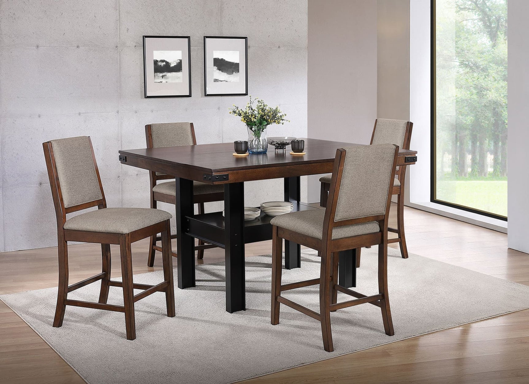 Patterson Mango Oak Counter Height Dining Set main view