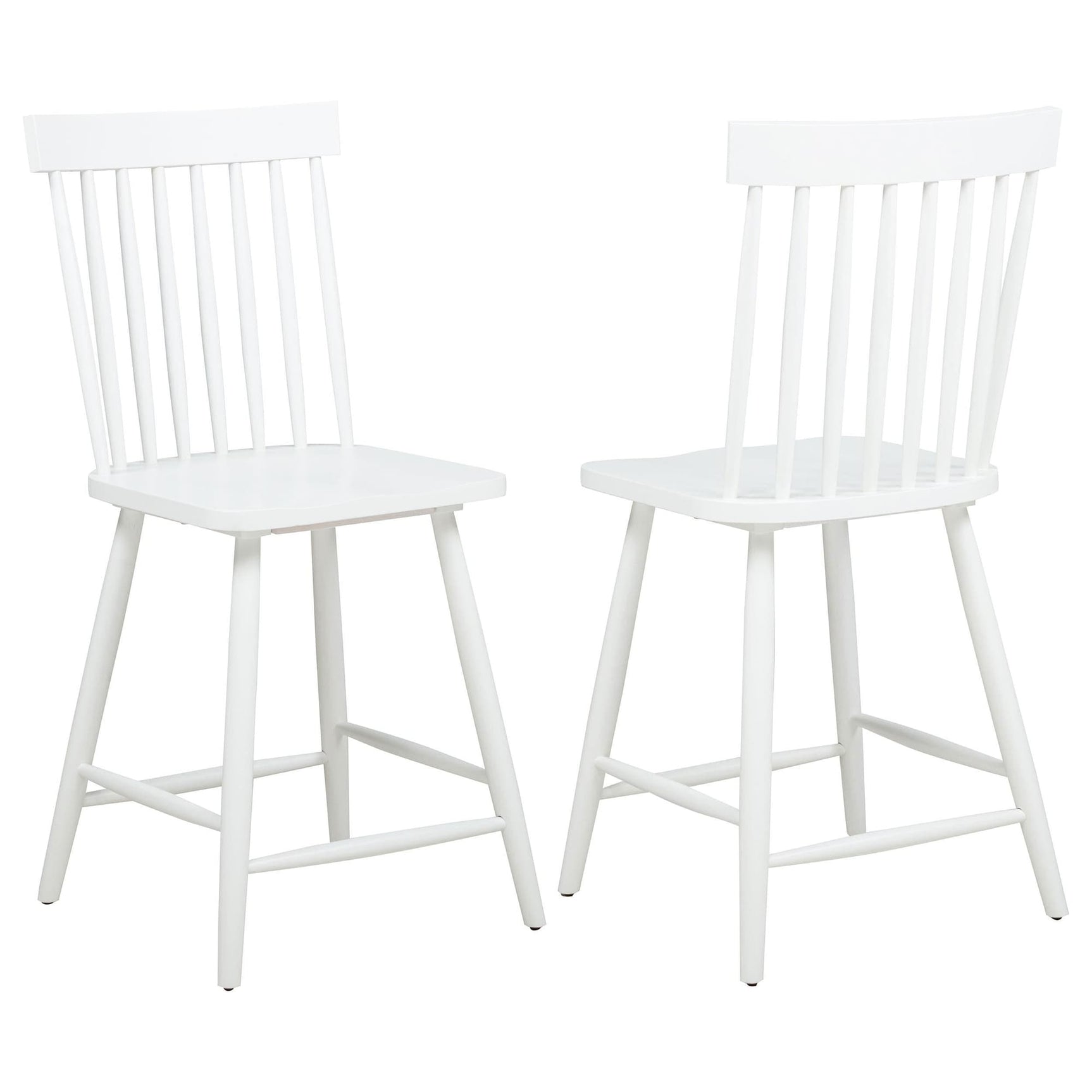 Andrews Windsor counter height dining side chair white front view