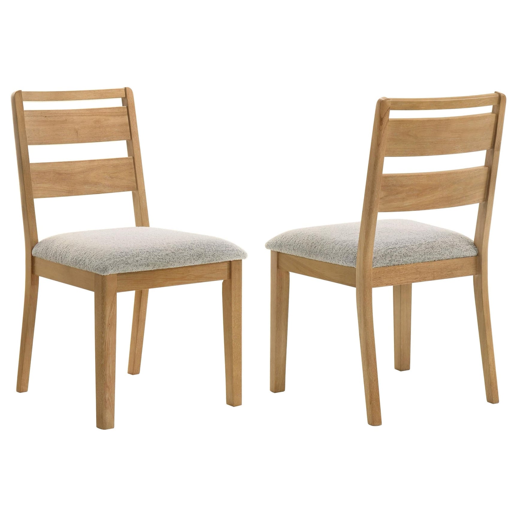 Duncan Ladder Back Dining Side Chair Washed Oak (front angle)