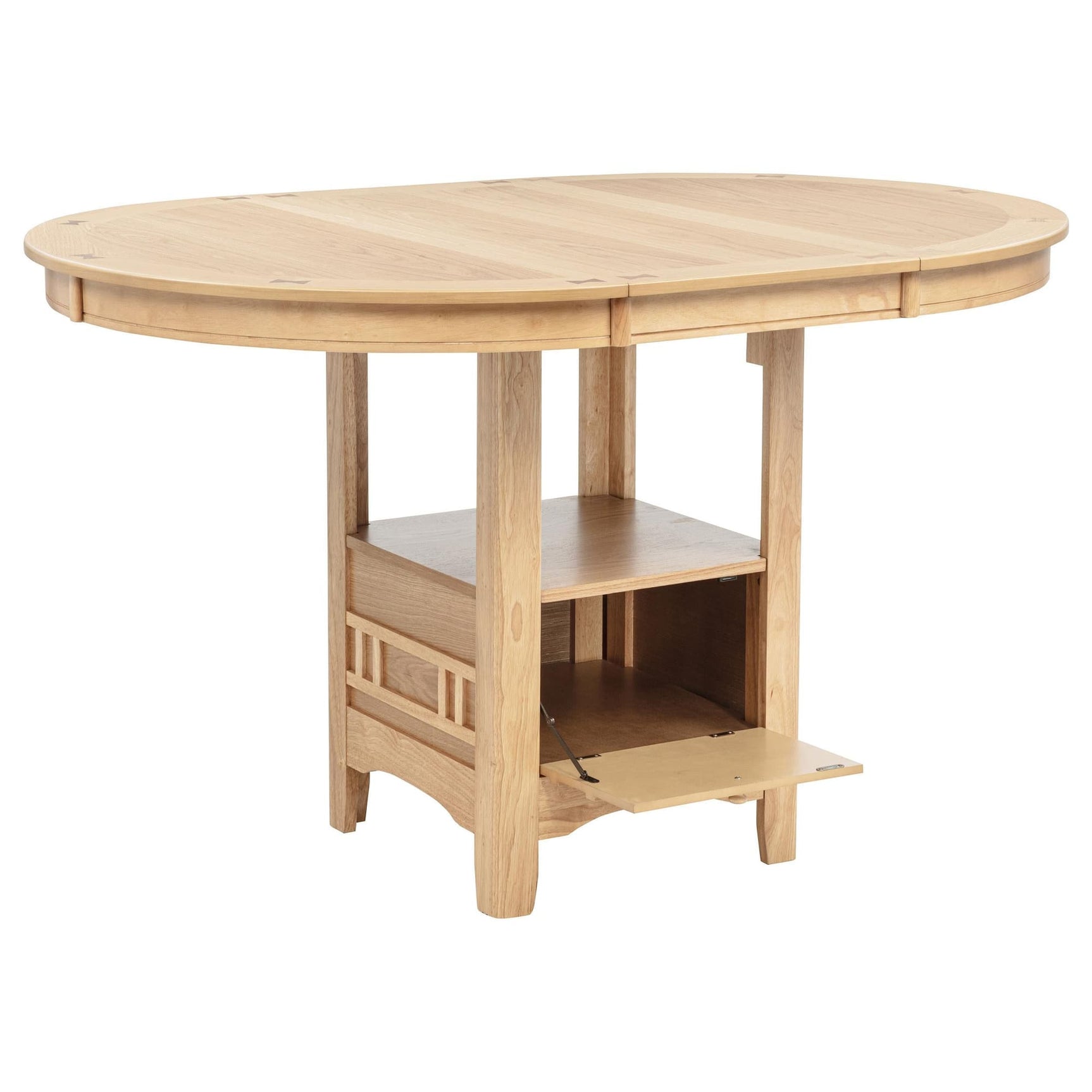 Lavon oval light oak counter height dining table, front angle