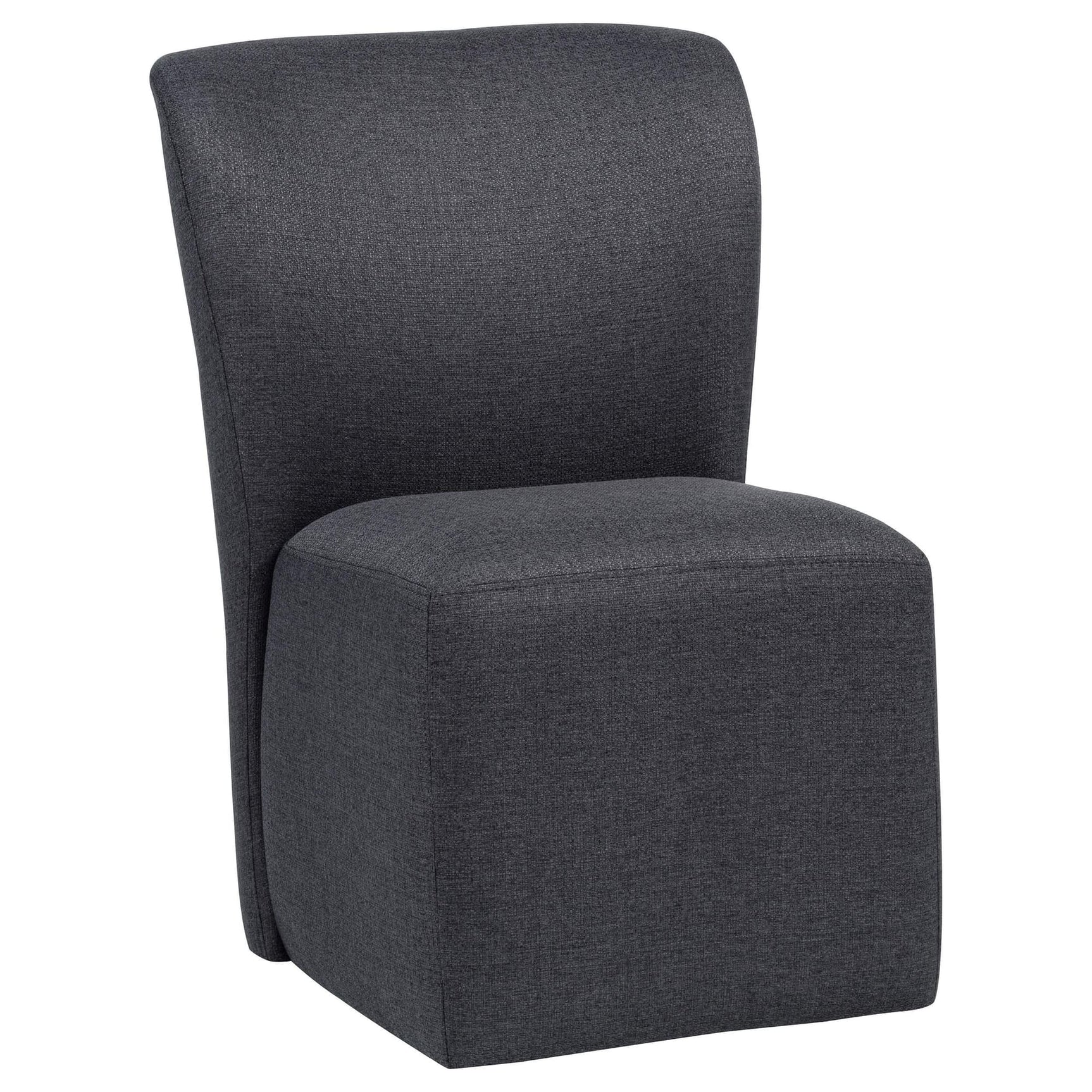 Jaelynn Upholstered Parsons Dining Side Chair Charcoal front angle