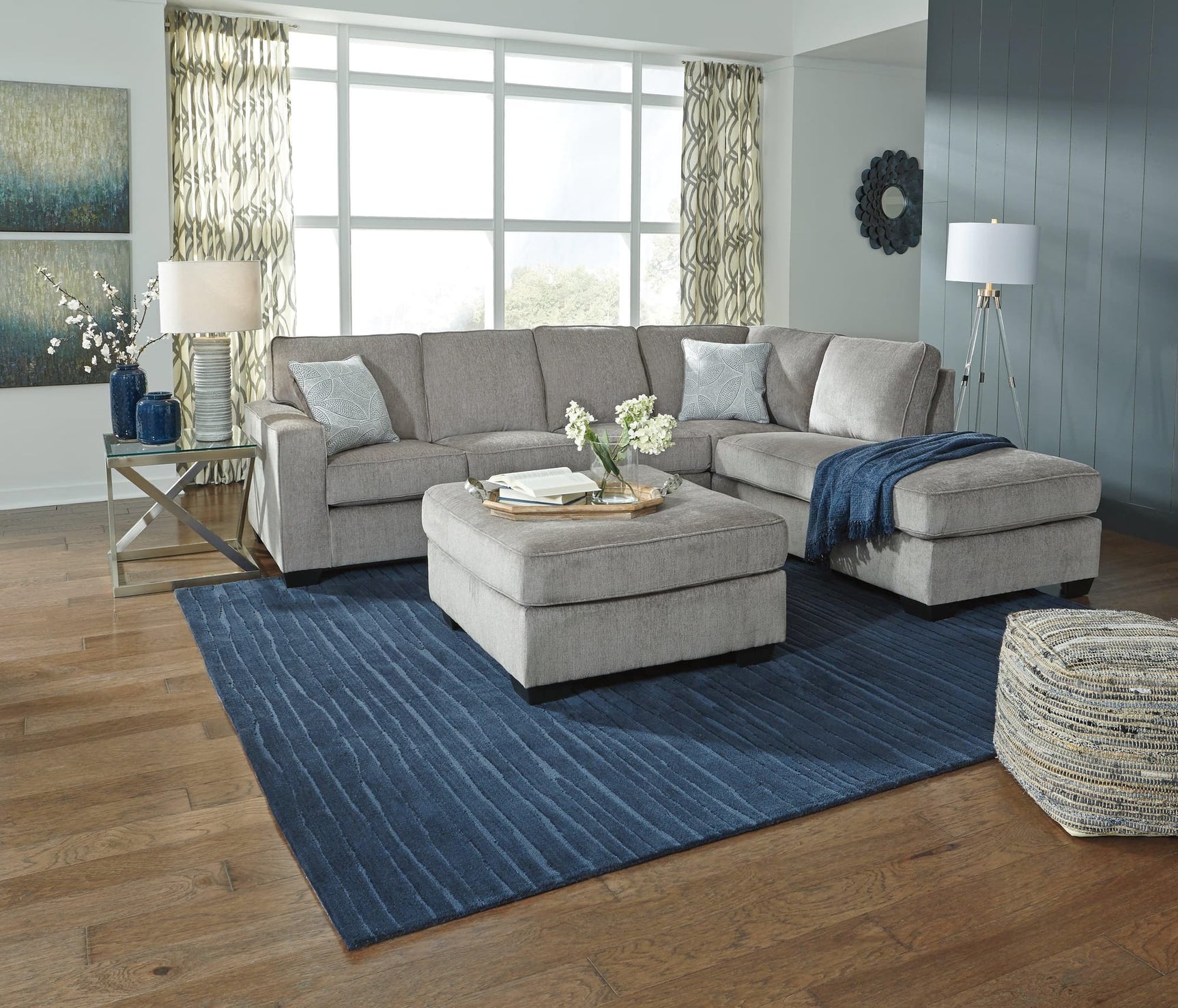 Altari Alloy 2-Piece Sectional Sofa with Ottoman front view