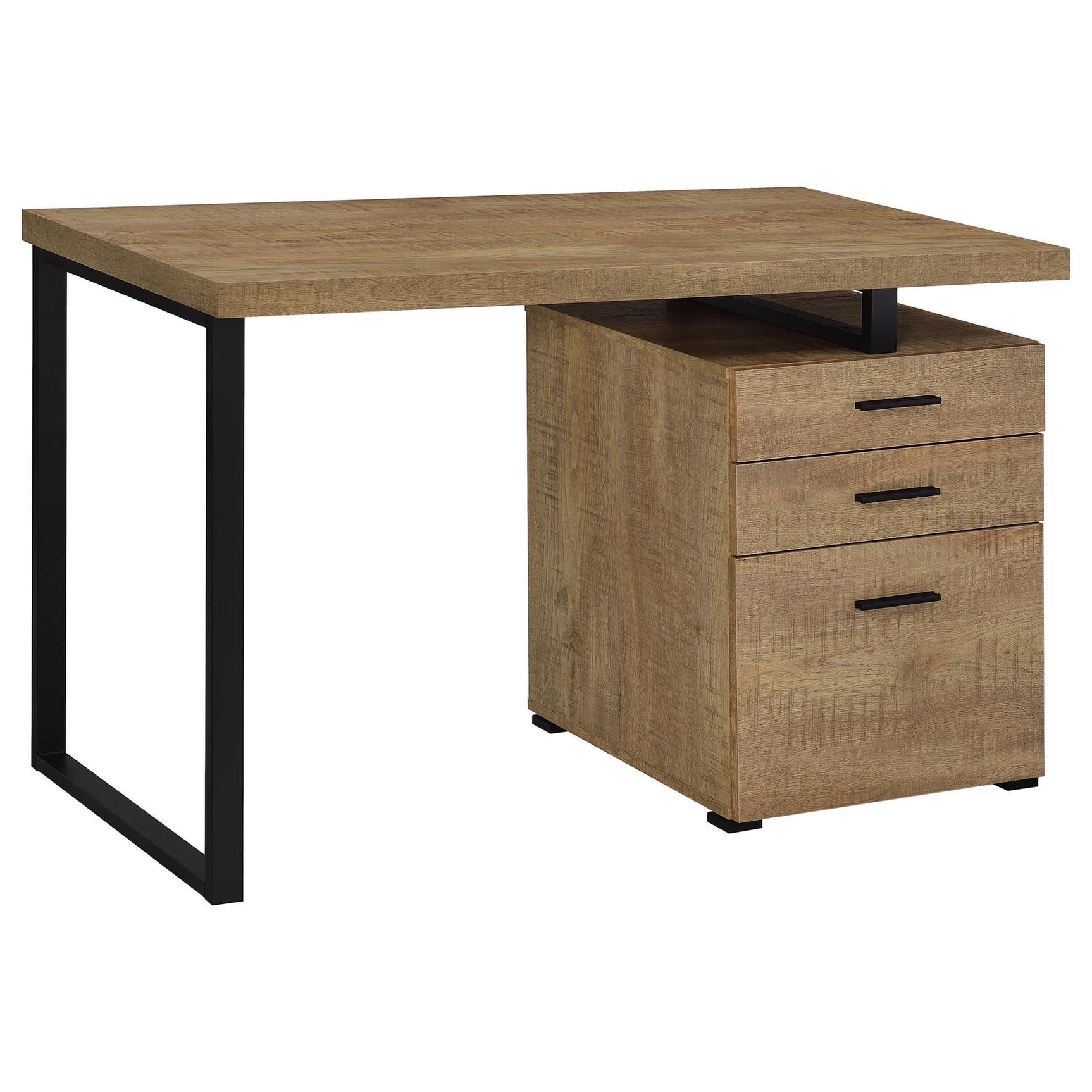 Brennan 47-inch Mango Office Computer Desk front view with drawers