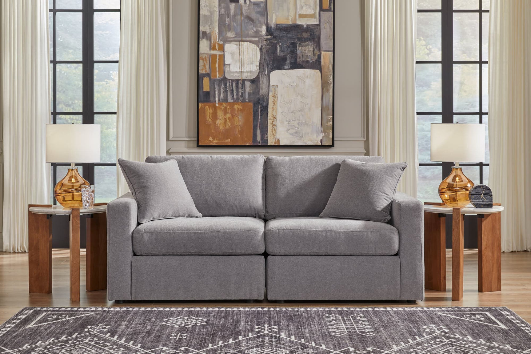 Modmax Granite Next-Gen Nuvella™ 2-Piece Sectional Sofa front view