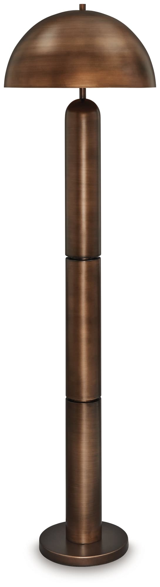 Wendfield Floor Lamp in antique copper finish front view