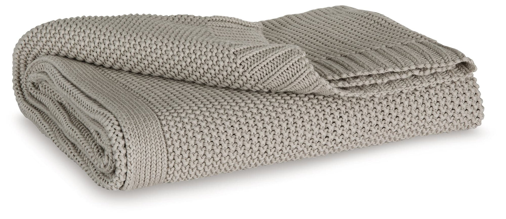 Gayelery Gray Cotton Throw Blanket draped on sofa arm
