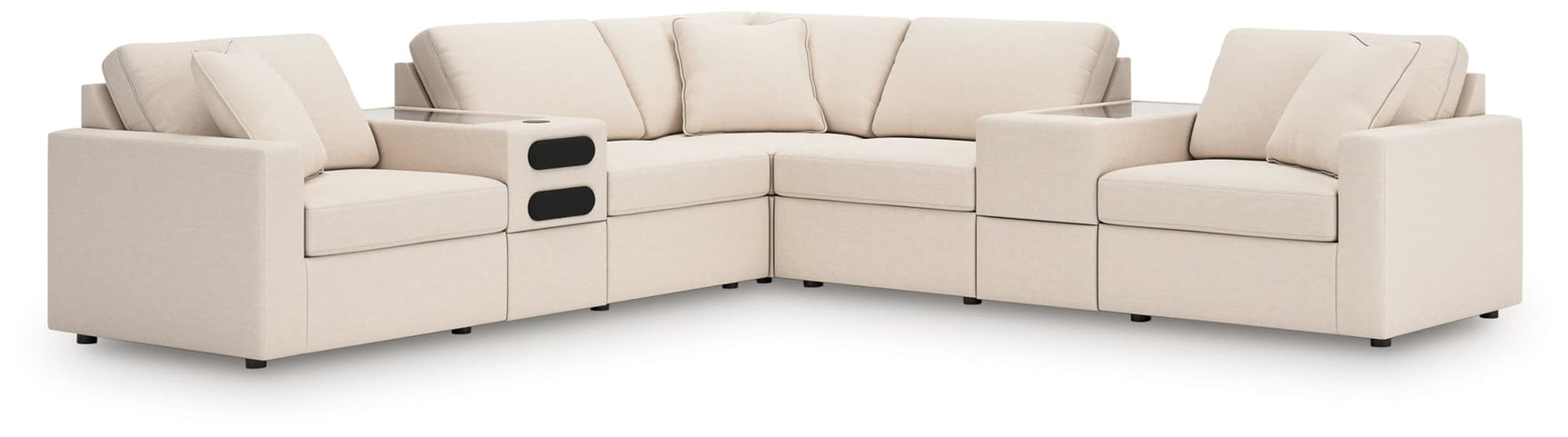 Main view of Modmax Oyster 7-Piece Sectional with Audio and Storage Consoles