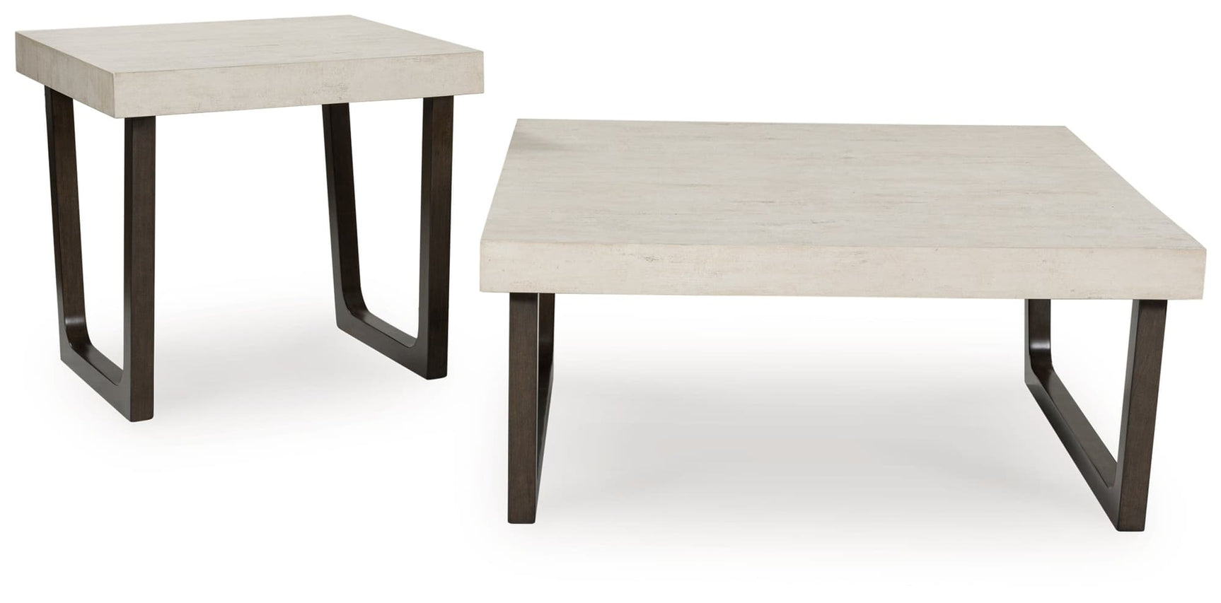 Westenfort Espresso and Gray Tables Set - Front View