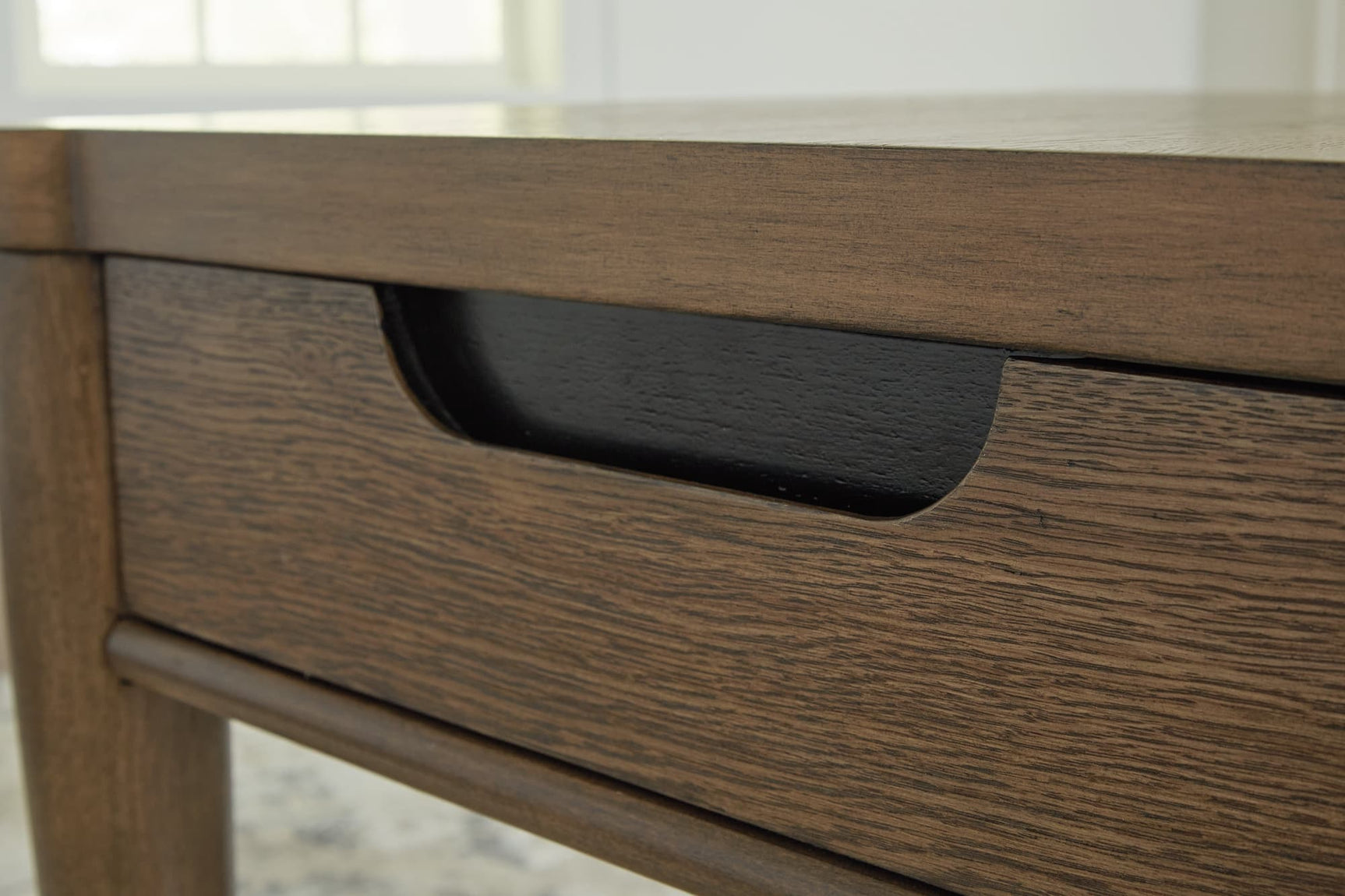 Roanhowe brown coffee table front angle