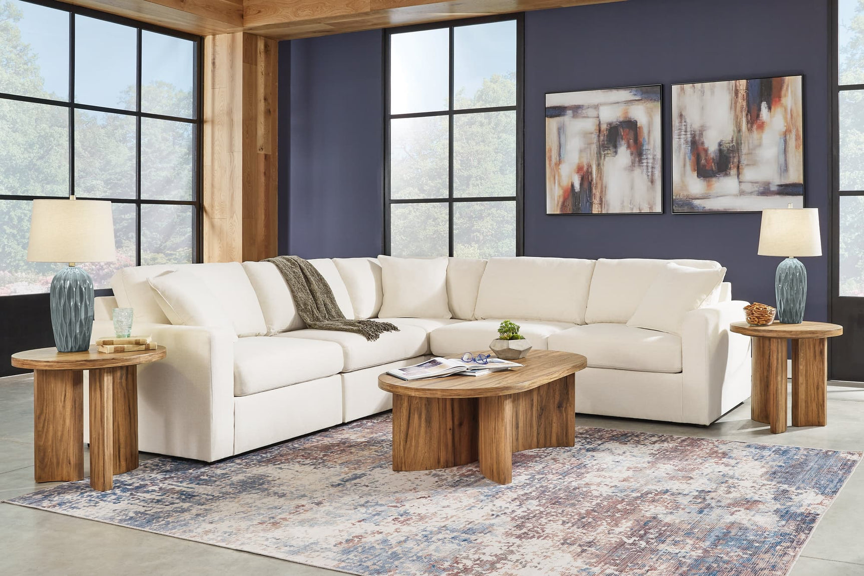 Modmax Oyster 5-Piece Sectional Sofa with Recliner main view