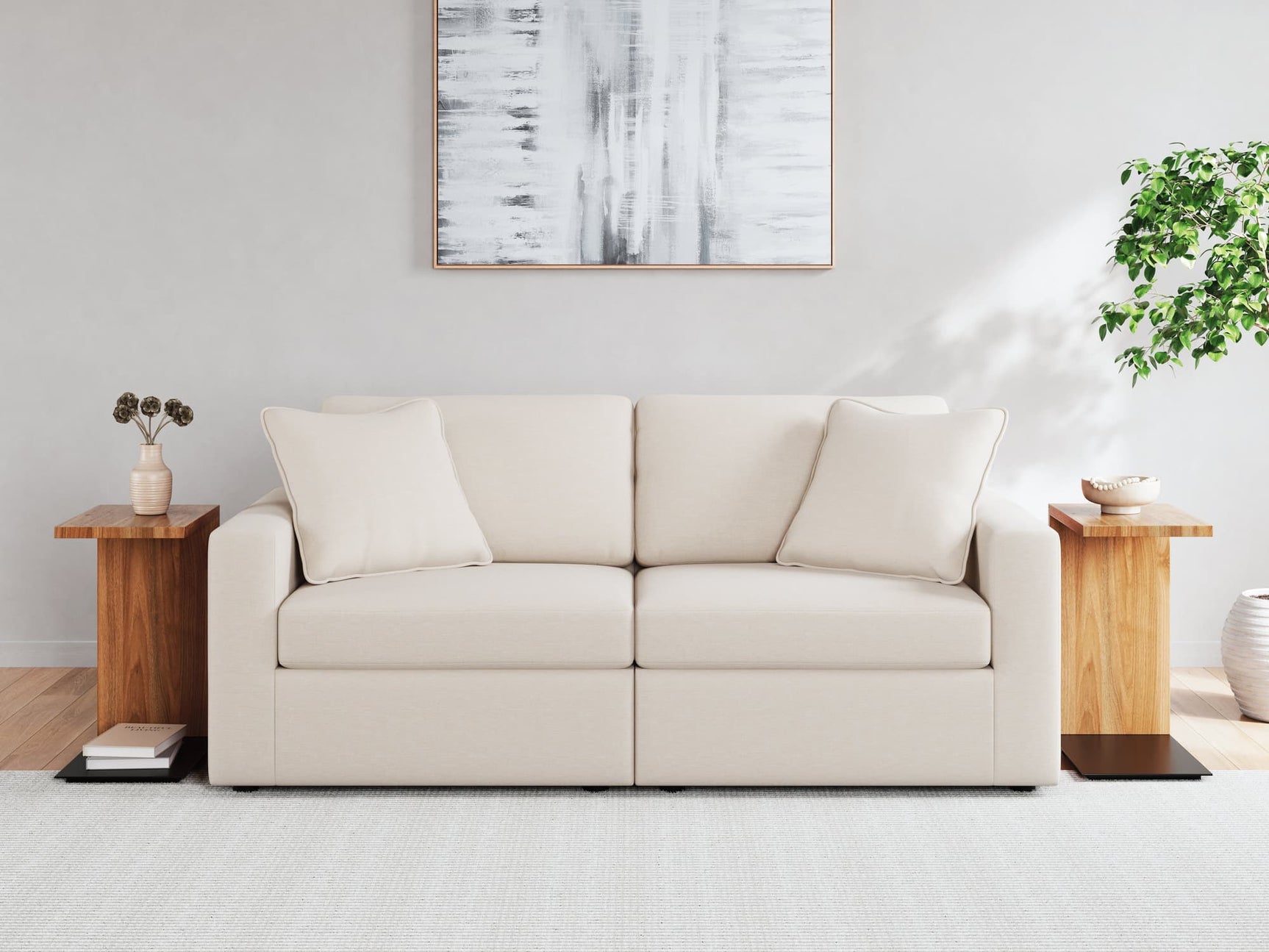 Modmax Oyster Sofa and Loveseat furniture main view