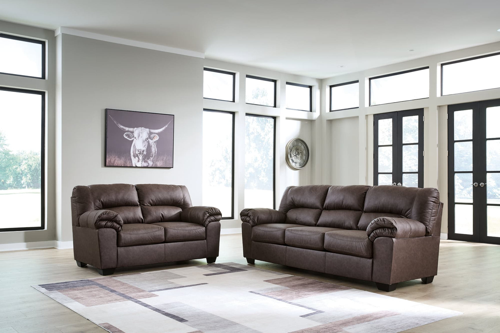 WillowBend Umber Sofa and Loveseat main view
