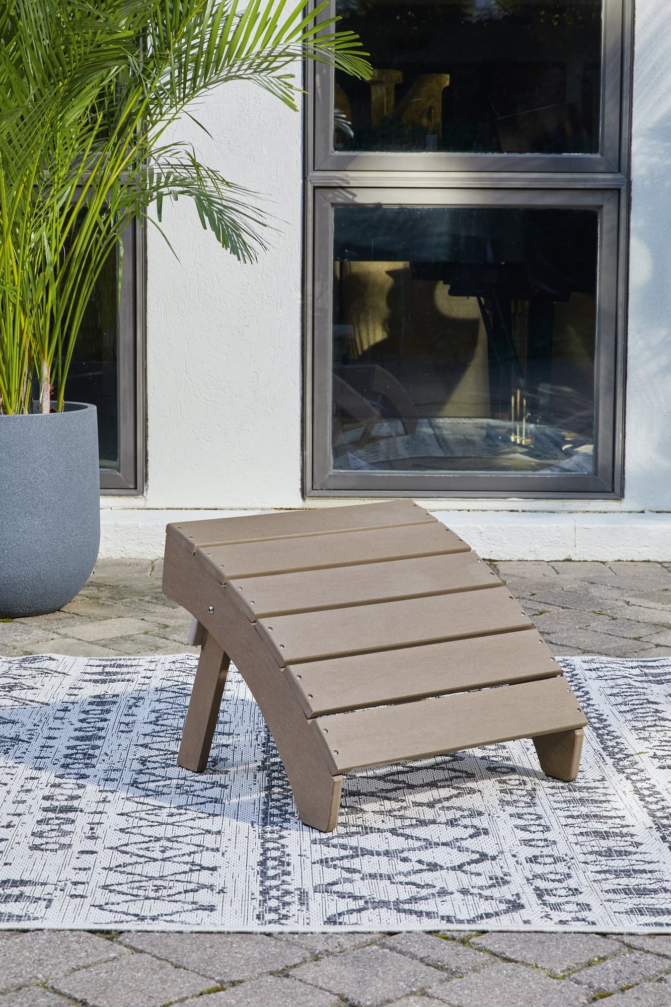 Sundown Treasure Driftwood Ottoman front angle view