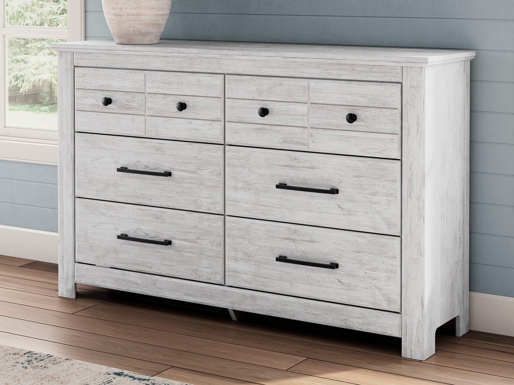 Makidern Whitewash Dresser front view
