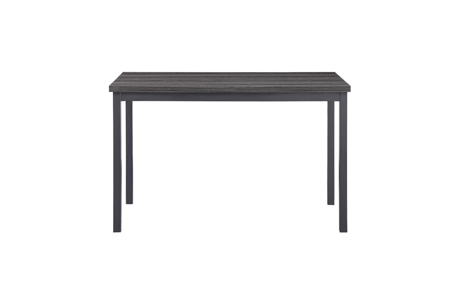 room view of Tripp Black Hued Faux Leather Dining Room Set dining room furniture
