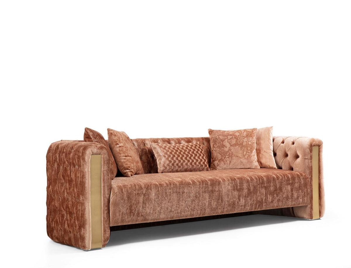 Eleanor Plush Sofa and Loveseat from front angle
