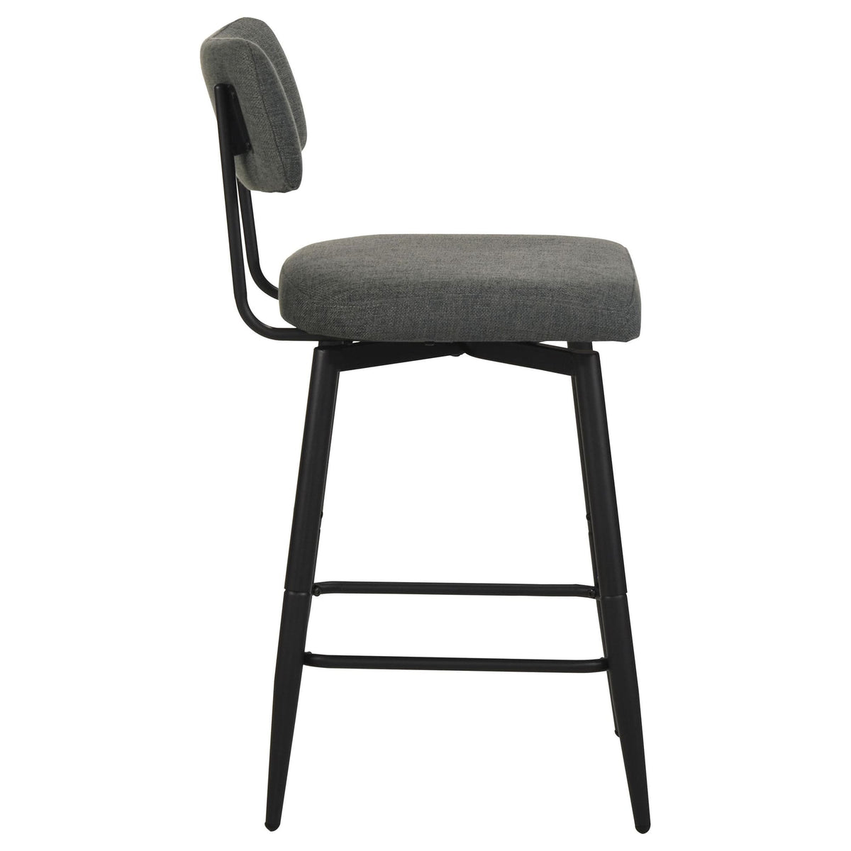 Levine Grey Fabric Upholstered Swivel Counter Chair Set of 2 — product image 8