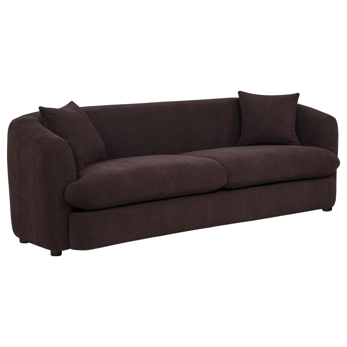 Delroy 3-Piece Stationary Sofa Set in Aubergine Polyester — product image 2