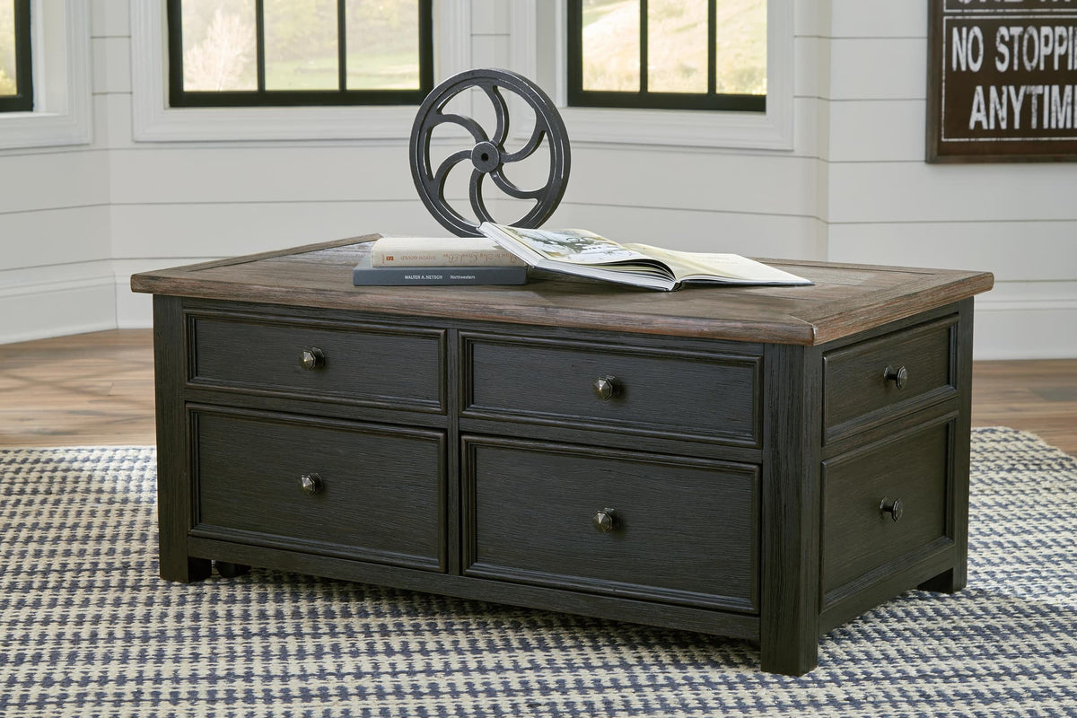 Tyler Grayish Brown/Black Coffee Table with 1 End Table — product image 3