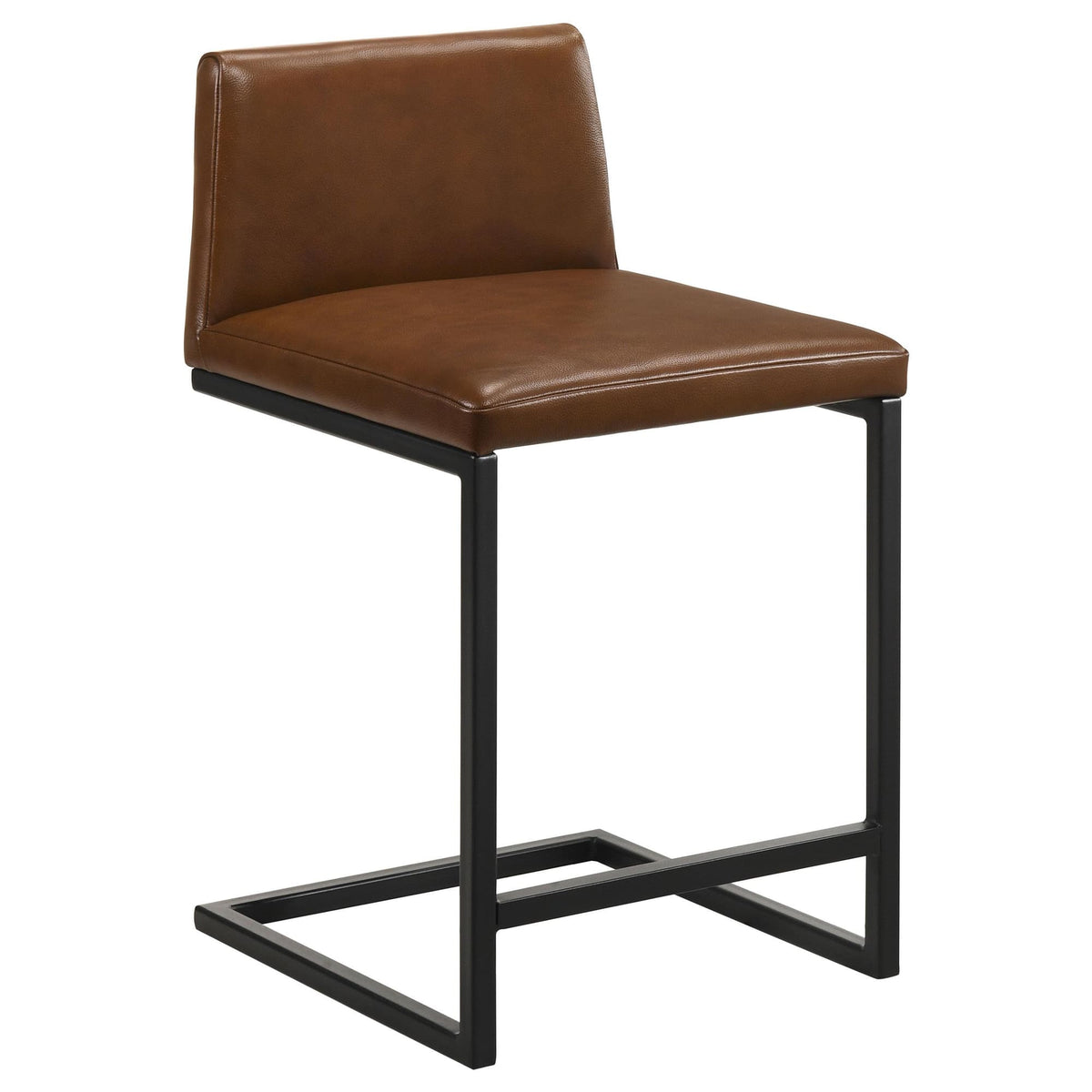 Vardon Dark Brown Genuine Leather Counter Height Chairs (Set of 2) — product image 2