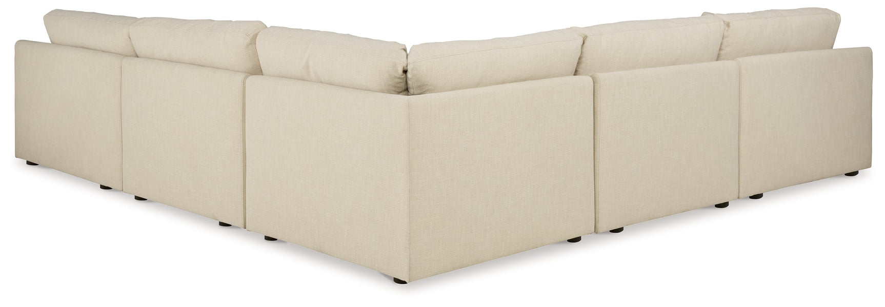 Elyza Linen Chenille 5-Piece Sectional sofa side angle