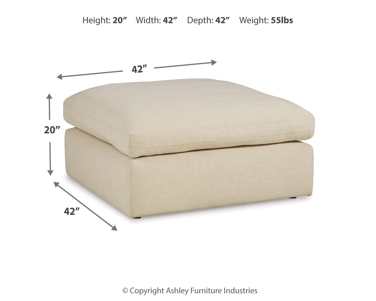 Elyza Linen 5-Piece Sectional with Ottoman - image 7