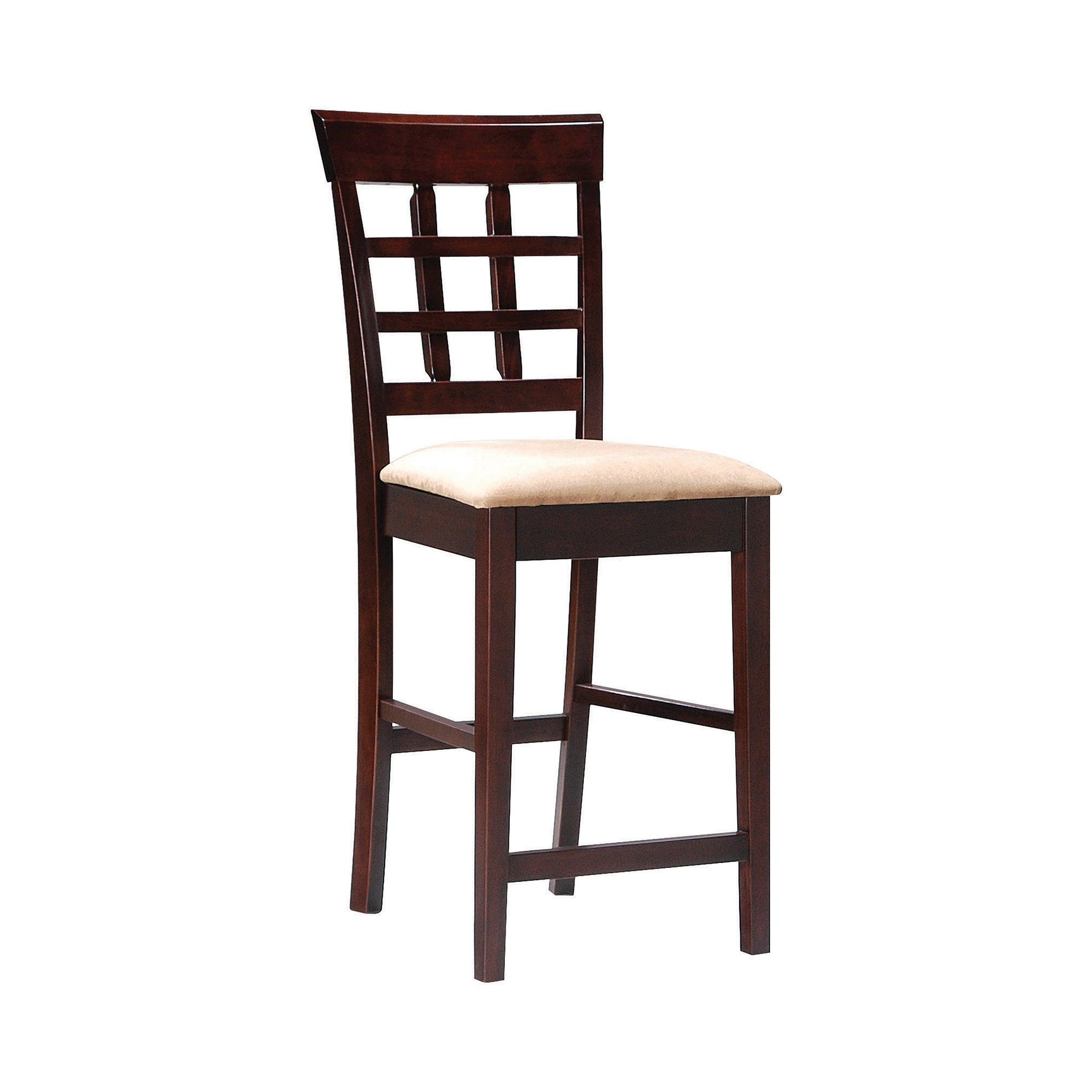 Gabriel Upholstered Dining Chair in cappuccino and tan, side view