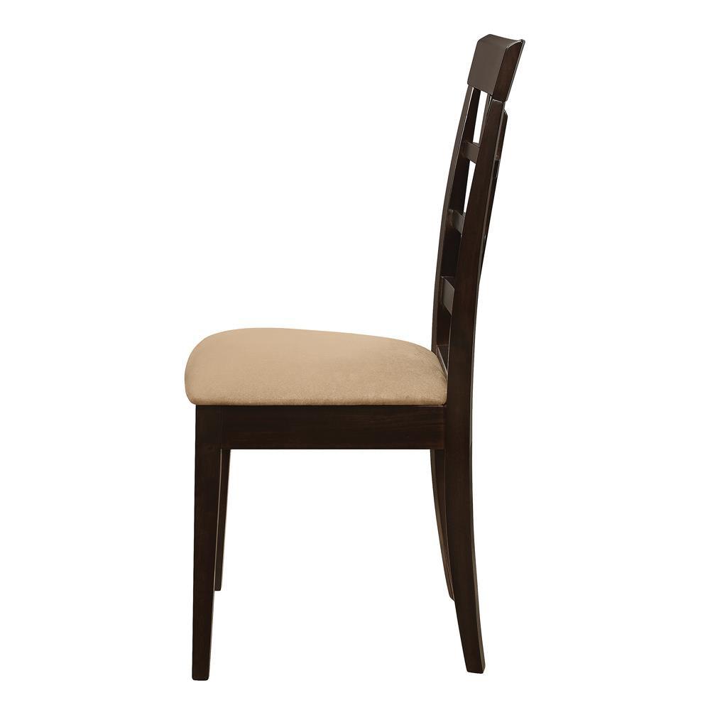 Side view of Gabriel Lattice Back Dining Chair showcasing open lattice back design