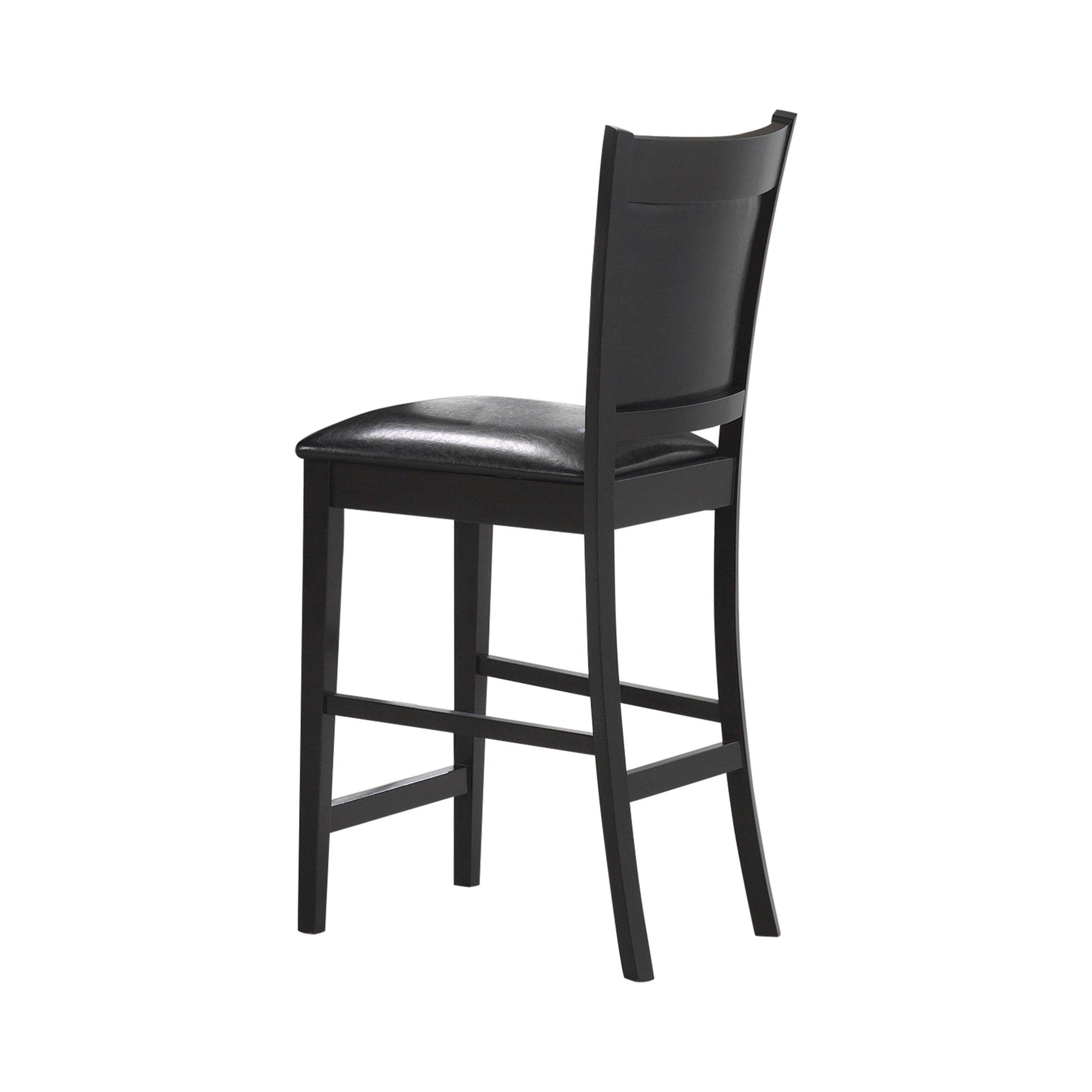 Jaden square counter height table side view highlighting wine compartment and storage