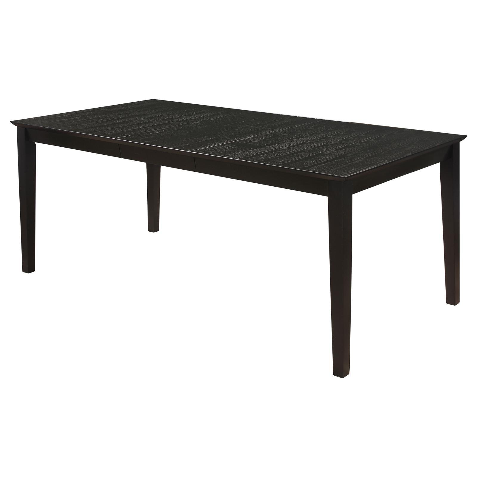Side view showing table finish and edge profile