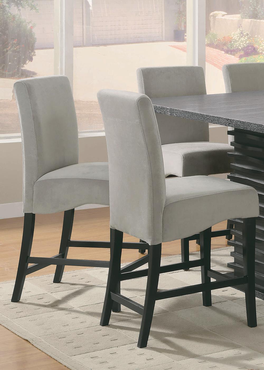 Stanton Black Square Counter Height Table front view showing tabletop and legs