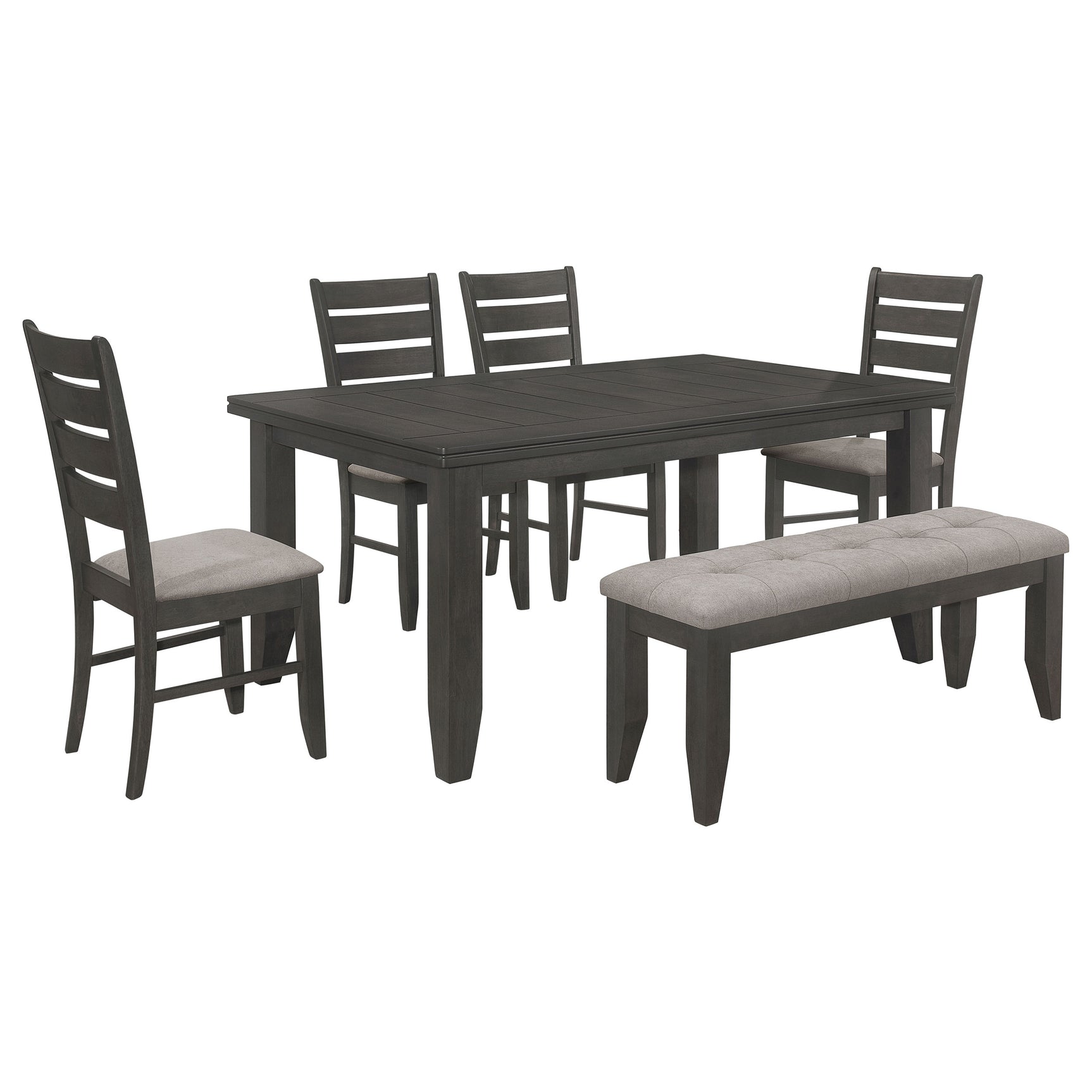 Close-up detail of Dalila Dark Grey dining table surface