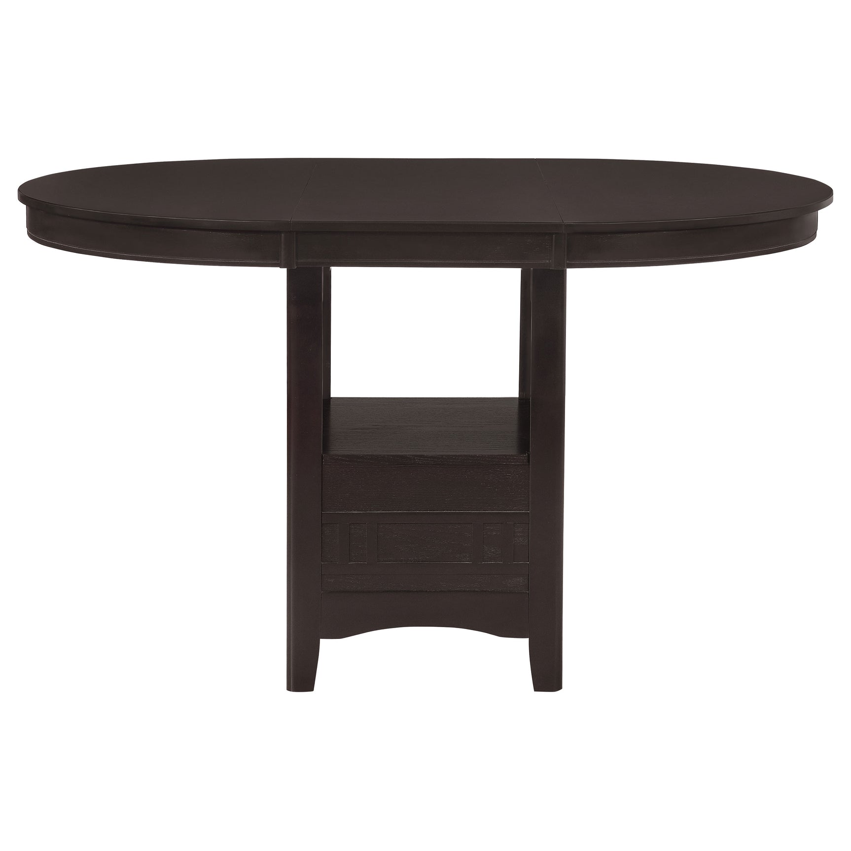 Lavon Espresso Oval Counter Height Dining Set alternate side view