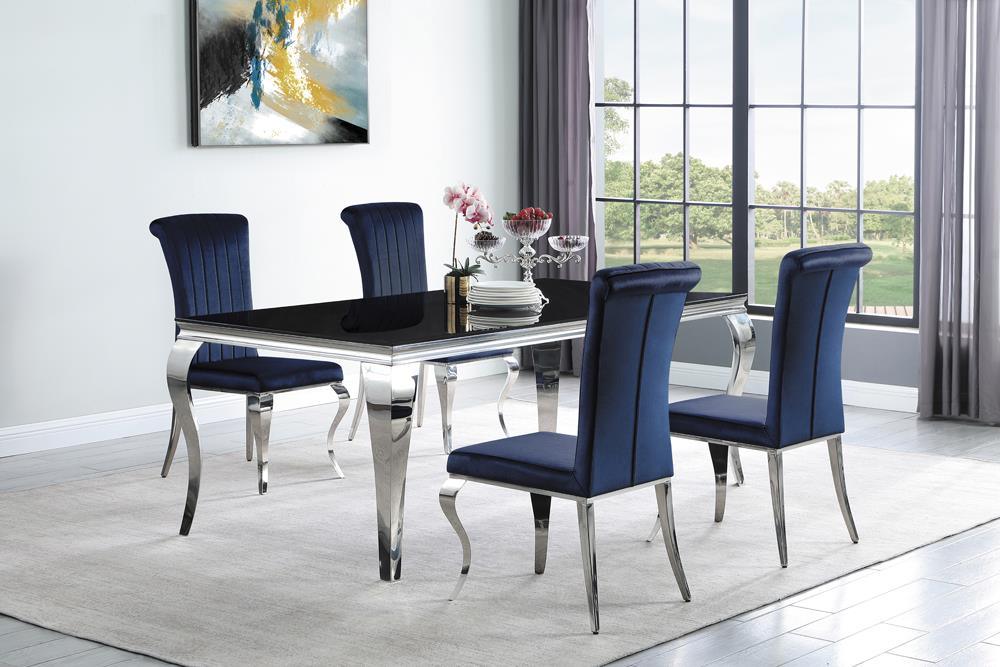 Back view of Betty Upholstered Side Chair showing curved design