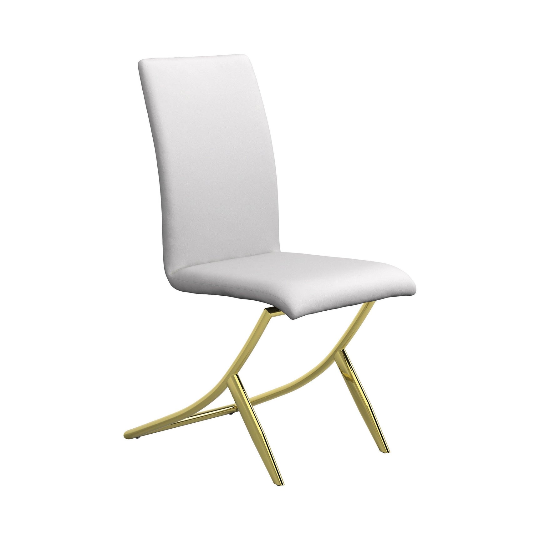 Side view of Beckham round dining table showing clear glass surface