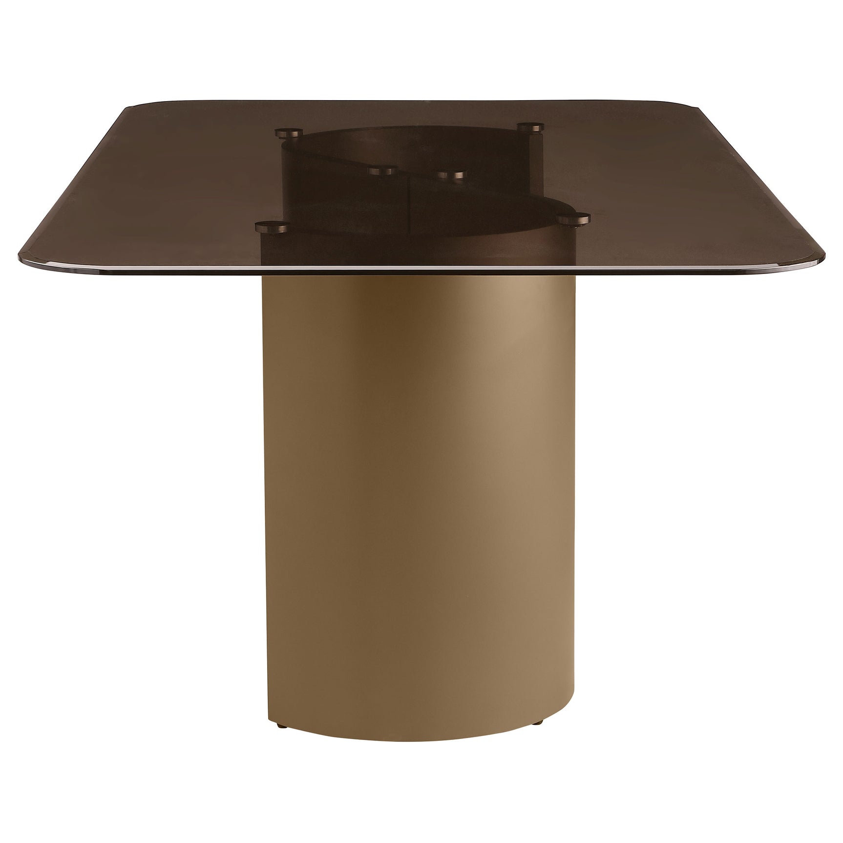 room view of Edson Bronze Rectangular Glass Top Dining Room Set dining room furniture